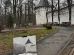 В Звенигороде дождь помог художнице нарисовать необычную картину